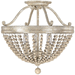 Capital Lighting C4444SQ Silver Quartz Semi Flush Mount Ceiling Light