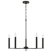 Capital Lighting C448651MB Matte Black Mid Sized Chandelier