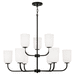 Capital Lighting C448891MB542 Matte Black Mid Sized Chandelier