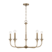 Capital Lighting C448951AD Aged Brass Mid Sized Chandelier