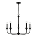 Capital Lighting C448951MB Matte Black Mid Sized Chandelier