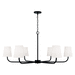 Capital Lighting C449461MB706 Matte Black Large Foyer Chandelier