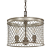 Capital Lighting C4883SZ Silver and Bronze Up Light Pendant