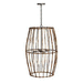 Capital Lighting C535741BY Blazed Rattan / Nordic Grey Entrance / Foyer Pendant