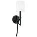 Capital Lighting C642311MB701 Matte Black 1 Bulb Wall Sconce