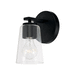 Capital Lighting C648611MB537 Matte Black 1 Bulb Wall Sconce