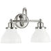 Capital Lighting C8302PN128 Polished Nickel 2 Bulb Bathroom Light