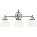 Capital Lighting C8303PN128 Polished Nickel 3 Bulb Bathroom Light