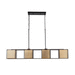 Capital Lighting C830941AB Aged Brass / Black Linear Pendant