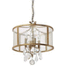 Capital Lighting C9484AGCR Antique Gold Drum Pendant