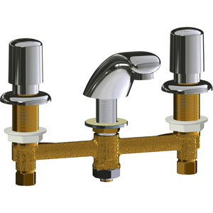 C404V765ABCP Commercial Faucets Self Closing / Metering Bathroom Faucet - Polish Chrome Plated