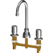 Chicago Faucets C786E35765ABCP Polish Chrome Plated Self Closing / Metering Bathroom Sink Faucet
