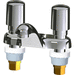 Chicago Faucets C802VE64765ABCP Polish Chrome Plated Self Closing / Metering Bathroom Sink Faucet