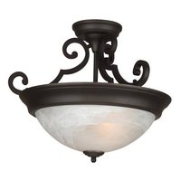 Craftmade CX224OB 'Standard Alabaster Step Pan' Semi Flush Mount Ceiling Light