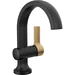Delta Faucet D15855LFGZ Matte Black / Champagne Bronze Single Hole Bathroom Sink Faucet