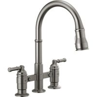  Broderick Two-Handle Kitchen Faucet - Black Stainless