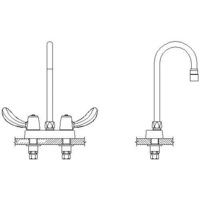  Commercial Wallmount Kitchen Faucet - Chrome