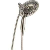  In2Ition  Hand Held Shower - Shower Arm Mount Shower Accessory - Lumicoat Stainless