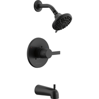  Flute One Handle Tub & Shower Faucet - Matte Black
