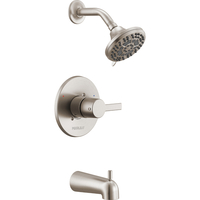  Flute One Handle Tub & Shower Faucet - Brushed Nickel