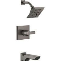  Pivotal One Handle Tub & Shower Faucet - Black Stainless