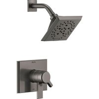  Pivotal Single Handle Shower Faucet - Black Stainless