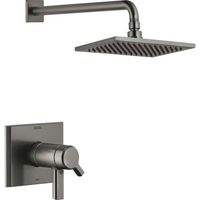  Pivotal Single Handle Shower Faucet - Black Stainless