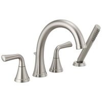  Kayra Deck Mount With Handshower Tub Faucet - Brilliance Stainless