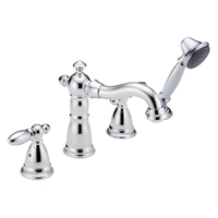  Victorian Deck Mount With Handshower Tub Faucet - Chrome