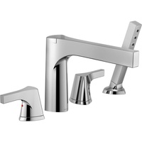  Zura Deck Mount With Handshower Tub Faucet - Chrome