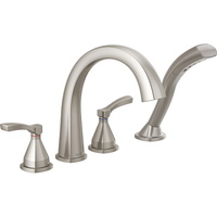  Stryke Deck Mount With Handshower Tub Faucet - Brilliance Stainless