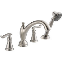  Linden Deck Mount With Handshower Tub Faucet - Brilliance Stainless