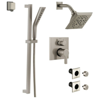  Pivotal Shower Tower Custom Shower System - Brilliance Stainless