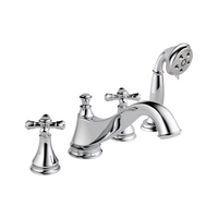  Cassidy Deck Mount With Handshower Tub Faucet - Chrome