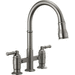 Delta Faucet D2390LKSDST Black Stainless Two Handle Kitchen Faucet