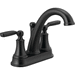 Delta Faucet D2532LFBLTP Matte Black 4'' Centerset Bathroom Sink Faucet