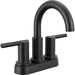 Delta Faucet D25749LFBL Matte Black 4'' Centerset Bathroom Sink Faucet