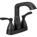 Delta Faucet D25776BLMPUDST Matte Black 4'' Centerset Bathroom Sink Faucet