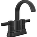 Delta Faucet D25855LFBL Matte Black 4'' Centerset Bathroom Sink Faucet