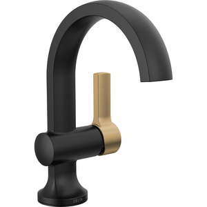 D15855LFGZ Albion Single Hole Bathroom Faucet - Matte Black / Champagne Bronze D15855LFGZ Albion Single Hole Bathroom Faucet - Matte Black / Champagne Bronze