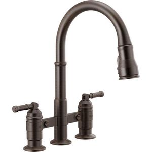 D2390LRBDST Broderick Two-Handle Kitchen Faucet - Venetian Bronze D2390LRBDST Broderick Two-Handle Kitchen Faucet - Venetian Bronze