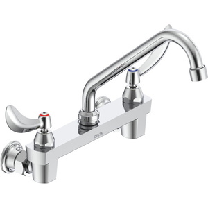 D28C4224 Teck Commercial Wallmount Kitchen Faucet - Chrome