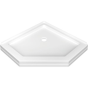 D422062 Classic Corner Shower Base - White