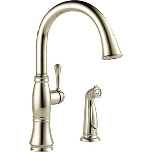 D4297PNDST Cassidy Single Handle Kitchen Faucet - Brilliance Polished Nickel