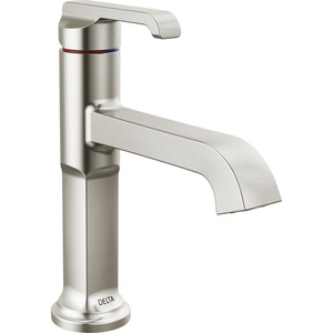 D589SSPRLPUDST Tetra Single Hole Bathroom Faucet - Lumicoat Stainless