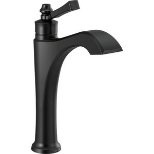 D656BLLHPDST/DH561BL Dorval Vessel Filler Bathroom Faucet - Matte Black