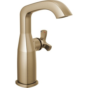 D676CZLHPDST/DH551CZ Stryke Single Hole Bathroom Faucet - Brilliance Champagne Bronze