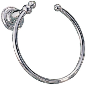 DEL75046 Victorian Towel Ring Bathroom Accessory - Chrome