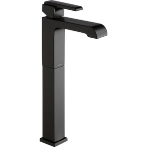 D767LFBL Ara Vessel Filler Bathroom Faucet - Matte Black