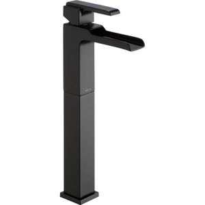 D768LFBL Ara Vessel Filler Bathroom Faucet - Matte Black